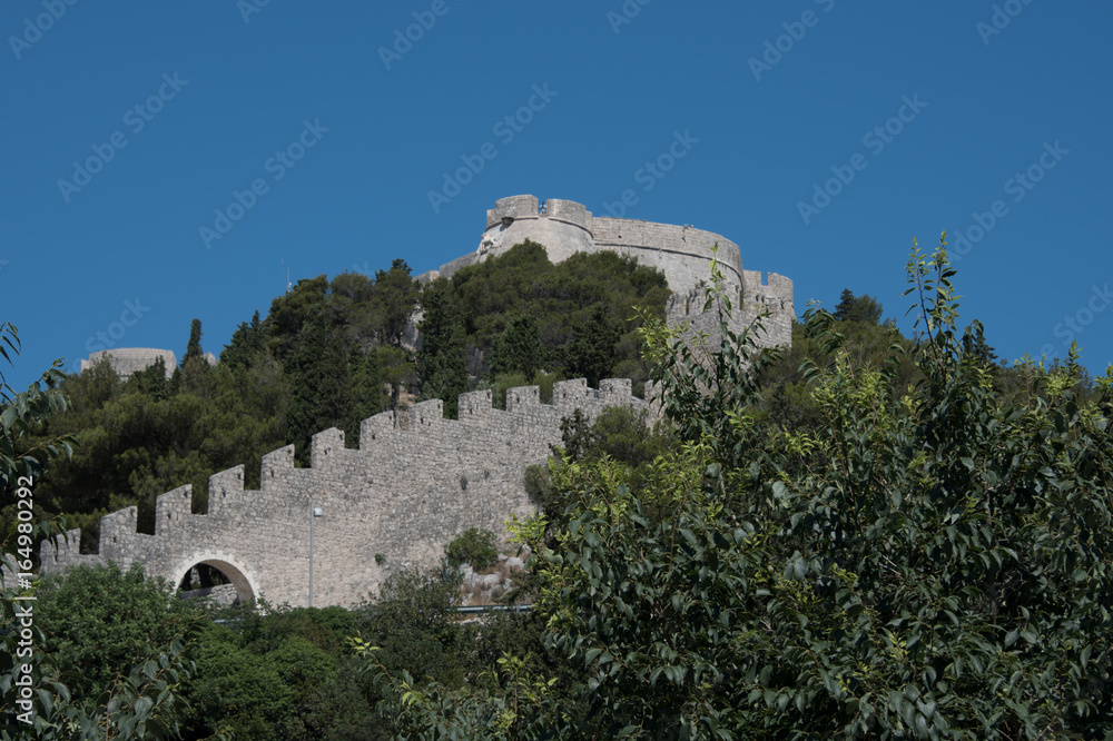 citadelle de la ville de Hvar sur l'île de Hvar en Croatie
