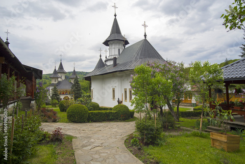 Garden at orthodox monastery of Sihastria