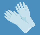arm, bathroom, blue, chemical, chore, clean, cleaner, color, dirty, dish, domestic, duty, equipment, finger, flat, glove, hand, hold, household, housekeeping, housework, hygiene, illustration, isolate