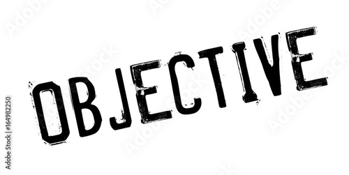 Objective rubber stamp. Grunge design with dust scratches. Effects can be easily removed for a clean, crisp look. Color is easily changed.