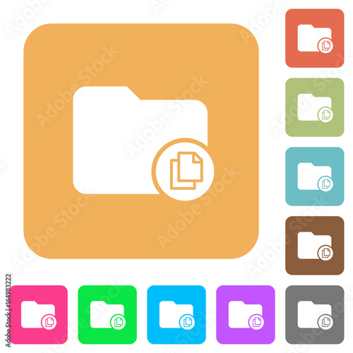 Copy directory rounded square flat icons