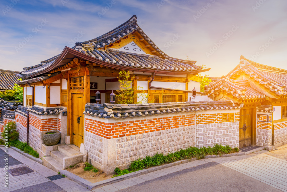 Bukchon Hanok Village in Seoul, South Korea. Stock Photo Adobe Stock Bukchon Hanok Village in Seoul, South Korea. Stock Photo Adobe Stock