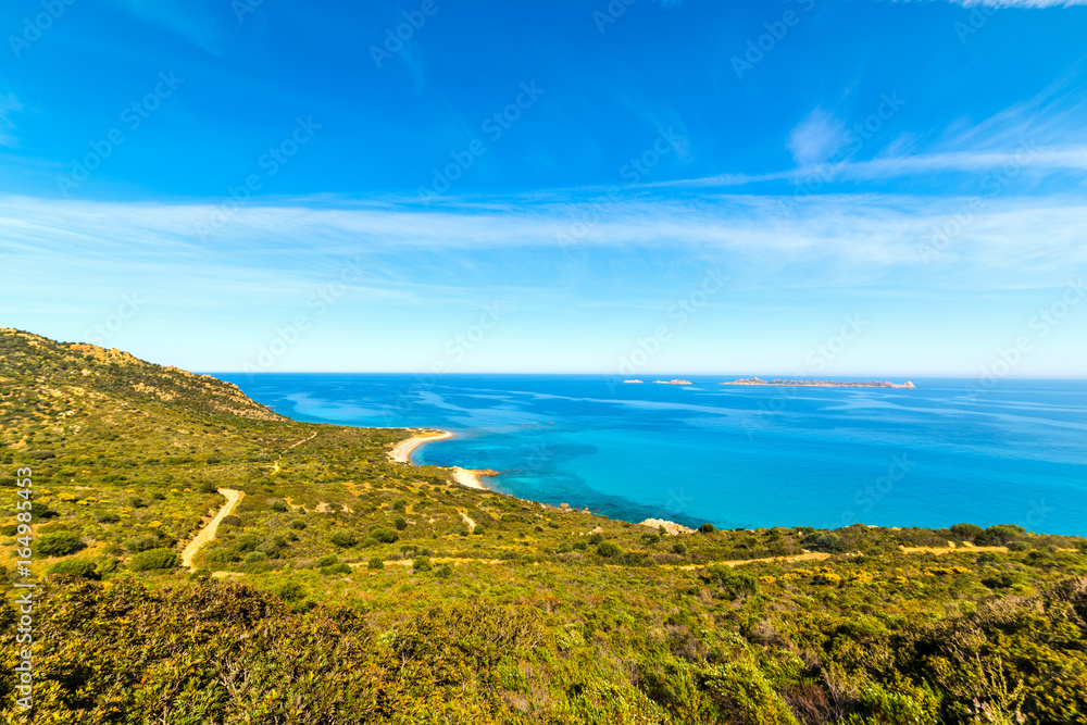 Colorful coastline in Sardinia