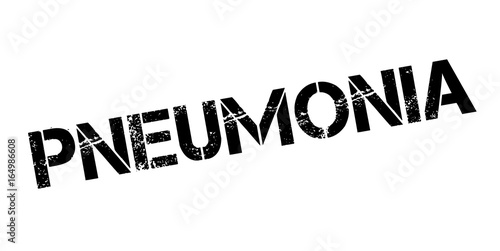 Pneumonia rubber stamp. Grunge design with dust scratches. Effects can be easily removed for a clean, crisp look. Color is easily changed.