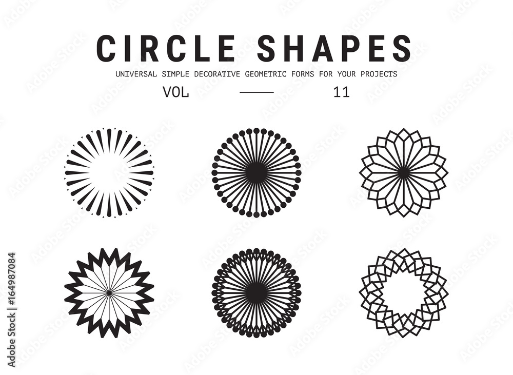 Fototapeta premium Universal сircle shapes set