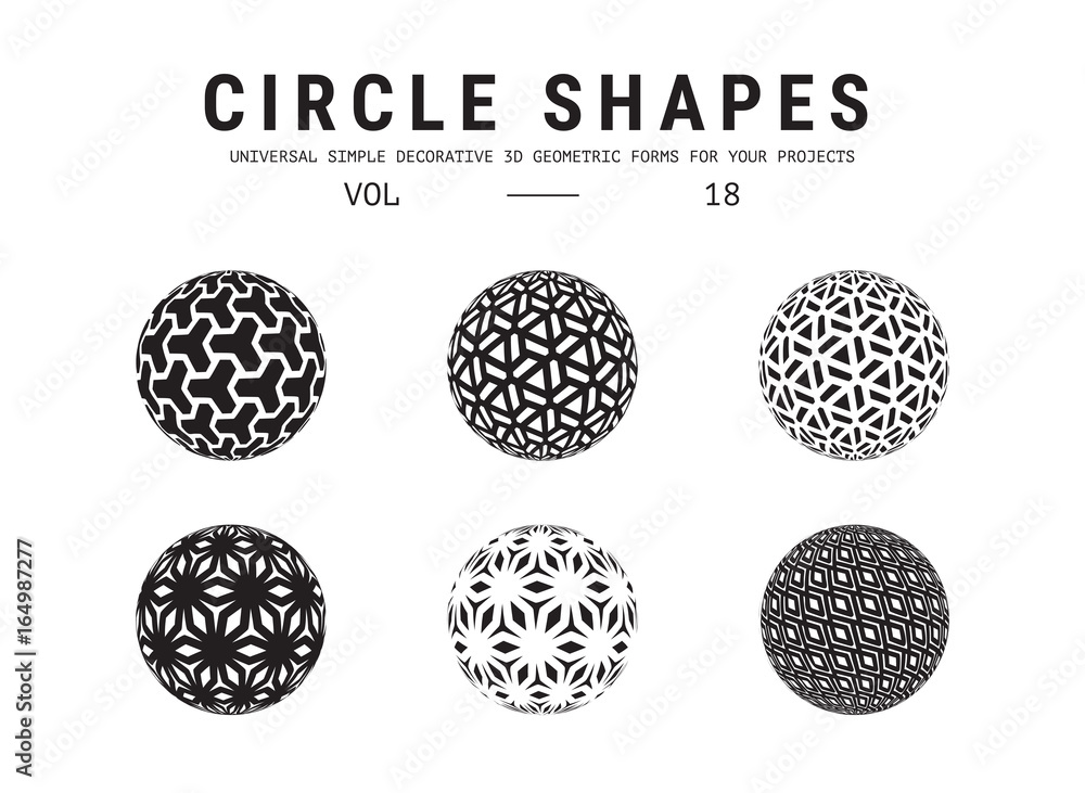 Universal сircle shapes set Universal сircle shapes set