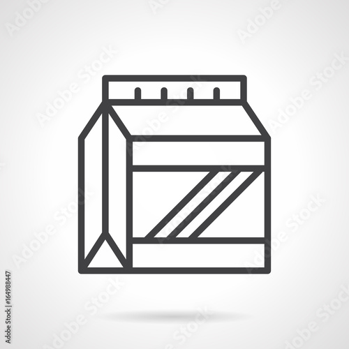 Protein powder pack simple line vector icon