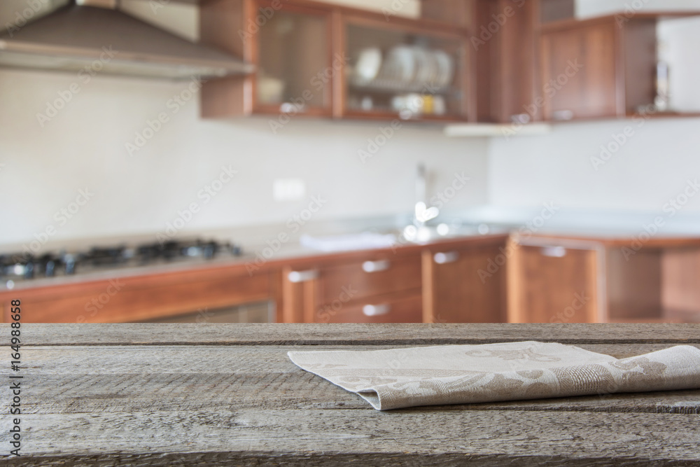 Blurred background. Modern kitchen with tabletop and space for you. Blurred background. Modern kitchen with tabletop and space for you.