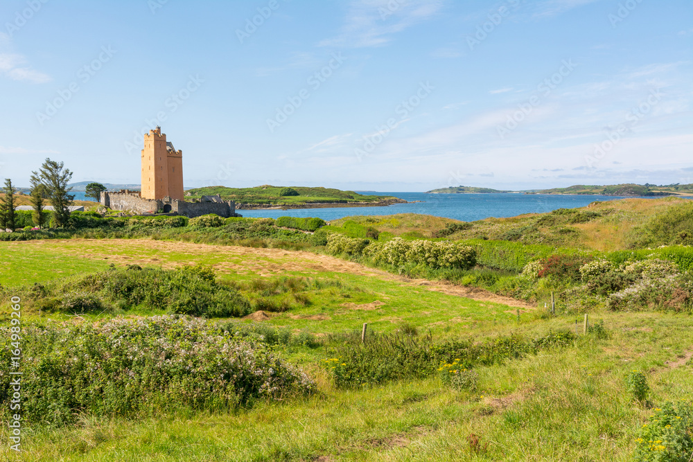 Fototapeta premium Landscapes of Ireland. Kilcoe Castle
