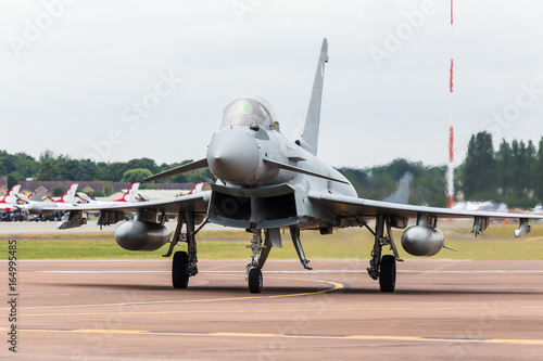 RAF Typhoon FGR.4 taxis passed