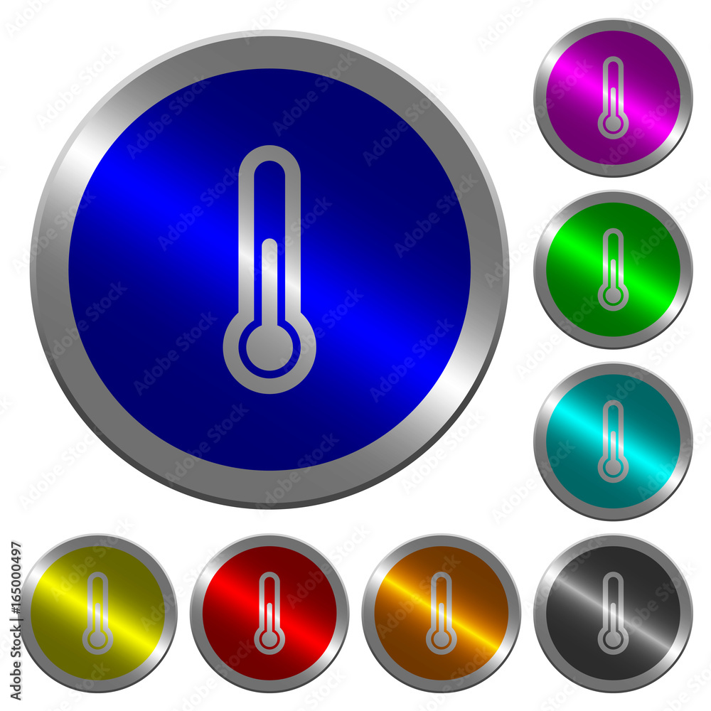 Thermometer luminous coin-like round color buttons Thermometer luminous coin-like round color buttons