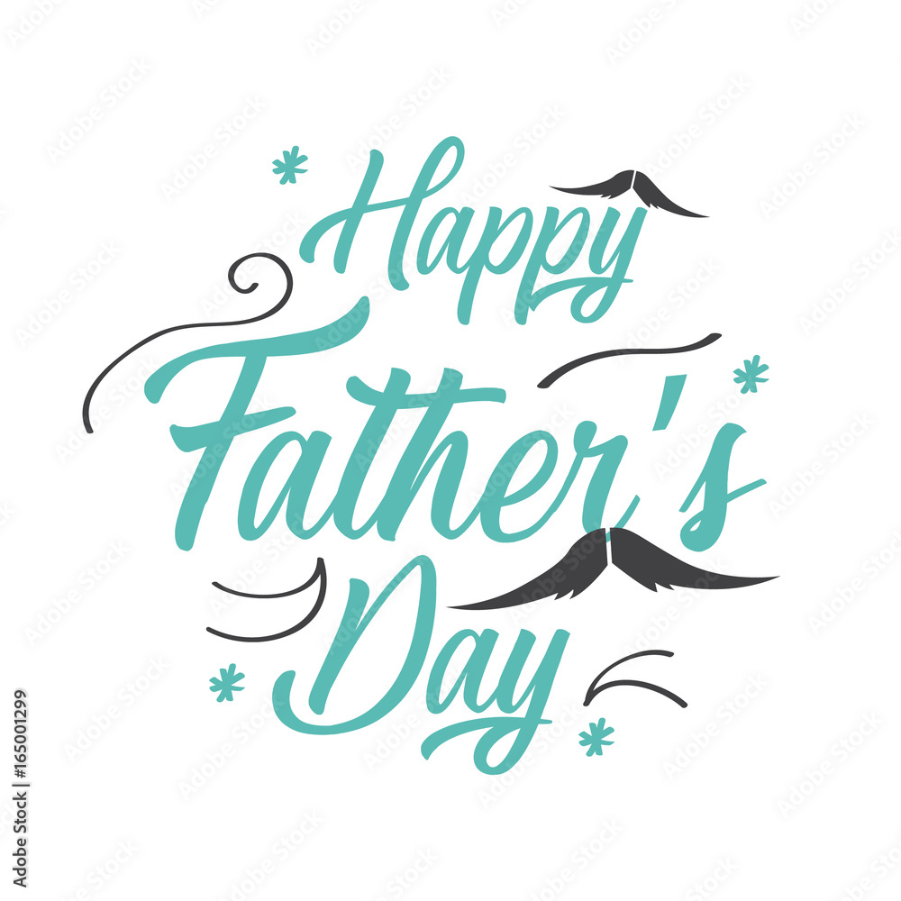 Happy father's day greeting card with letterings