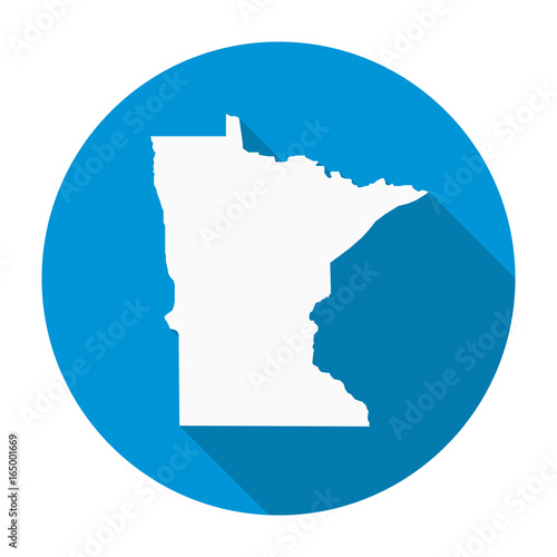 Minnesota Map Flat Icon