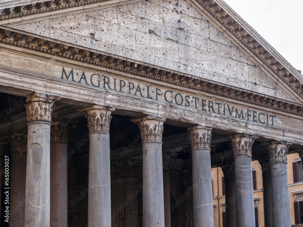 Detail of Pantheon of Roma