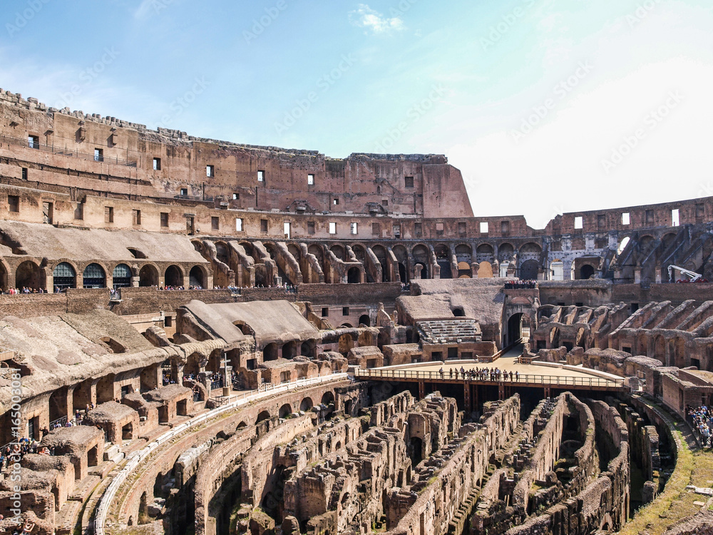 Inside Coliseum of Rome, Italy