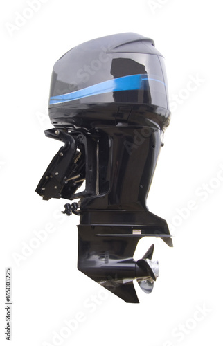 Outboard motor. Isolated. photo