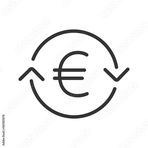 Euro exchange linear icon