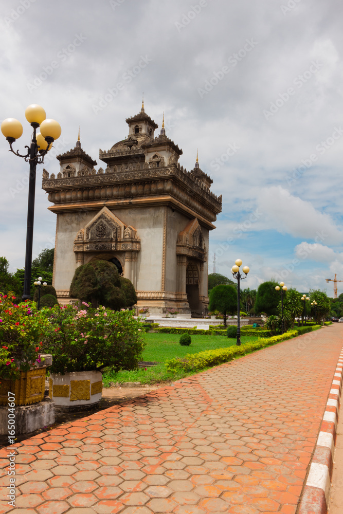 Obraz premium ラオス・ビエンチャン・勝利の門・凱旋門・Patuxay