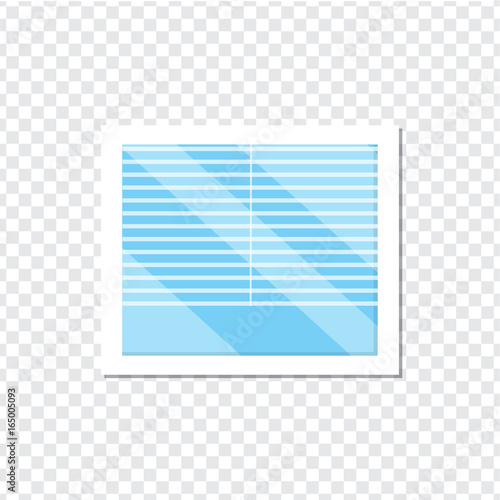 Isolated window with jalousie on a transparent background. Stock vector. Flat design.