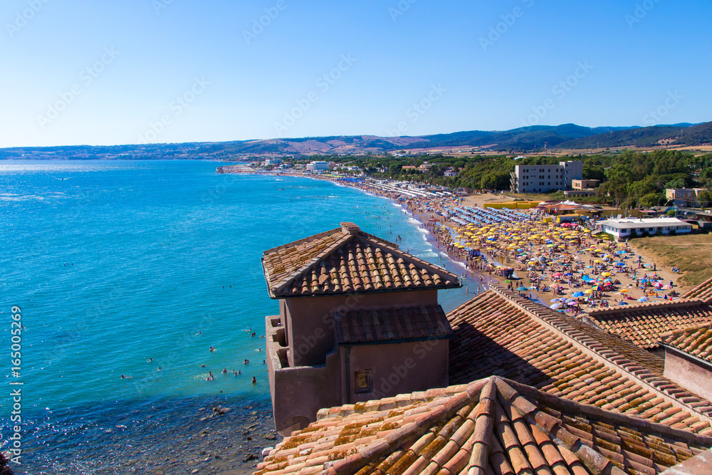 View of the beach in Santa Severa, near Rome. Italy View of the beach in Santa Severa, near Rome. Italy
