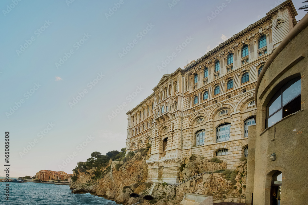 Wiew of Oceanographic museum in Principality of Monaco