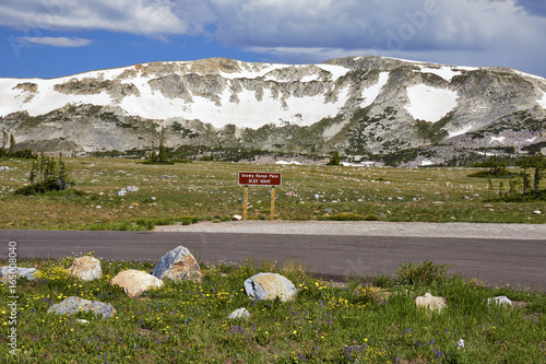 Scenic view in the Medicine Bow mountains (a. k. a., the Snowy Range) near Laramie, Wyoming photo