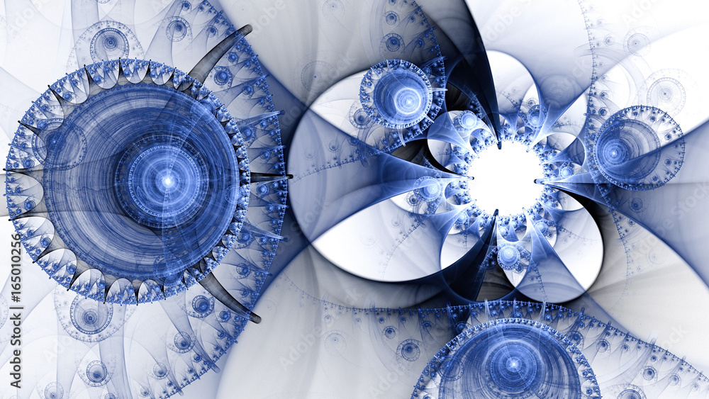 Obraz premium Abstract surreal image. 3D surreal illustration. Sacred geometry. Mysterious psychedelic relaxation pattern. Fractal abstract texture. Digital artwork graphic astrology magic