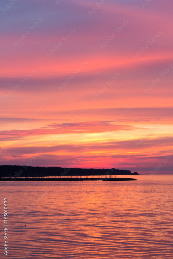 beautiful sunset sky over the baltic sea beautiful sunset sky over the baltic sea