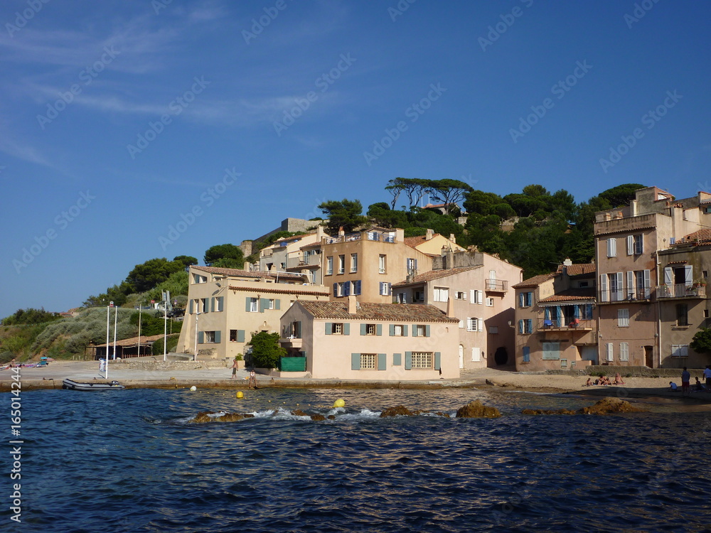 Beach in the Village of Saint Tropez Cote d'Azur French Riviera France