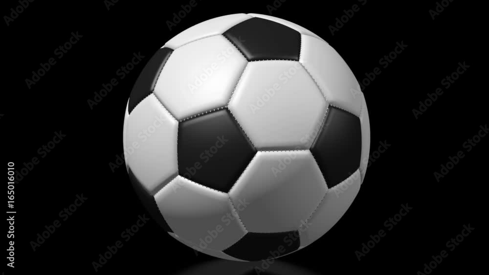 3D soccer/ football ball on black background 3D soccer/ football ball on black background