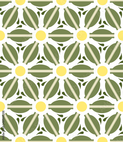 Pattern geometric floral background.Seamless background.