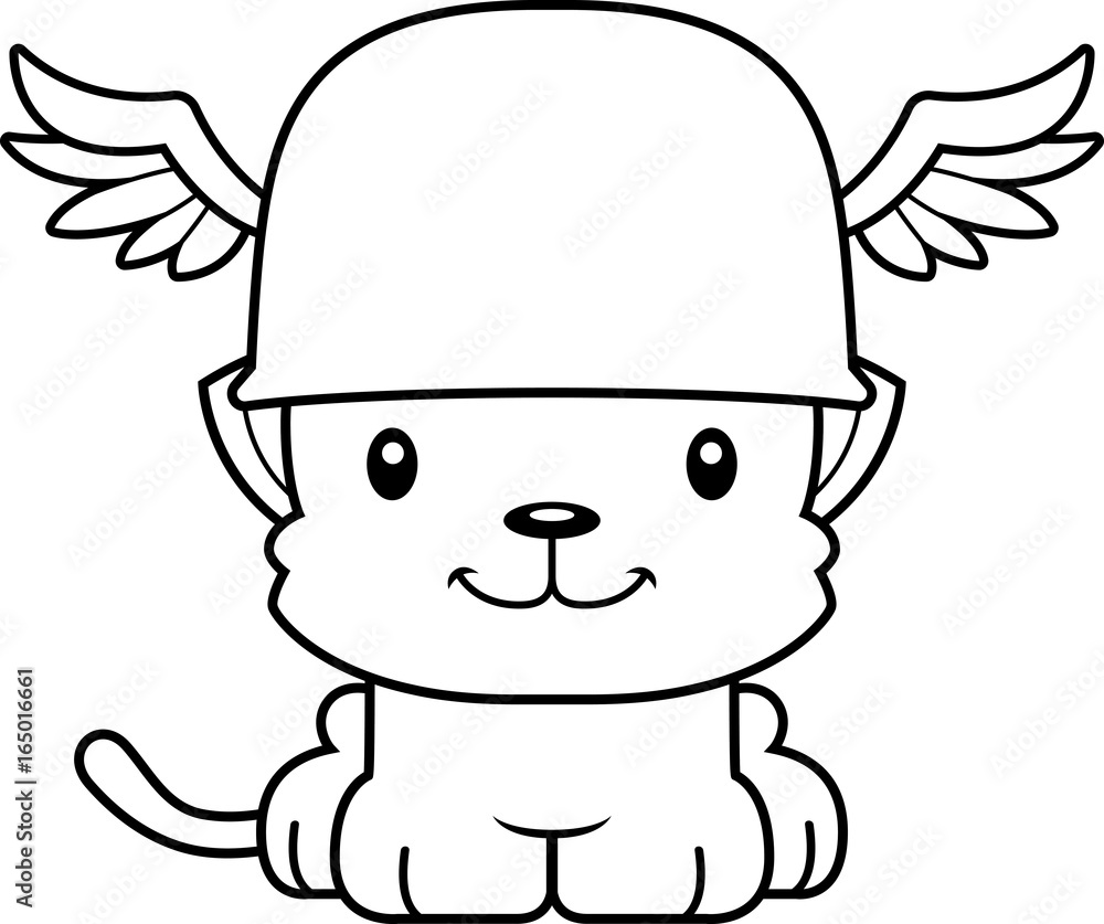 Cartoon Smiling Hermes Kitten Cartoon Smiling Hermes Kitten