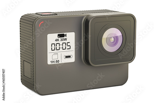 Modern dashcam DVR closeup, 3D rendering photo