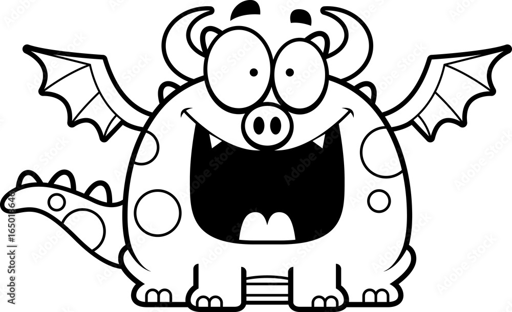 Happy Cartoon Dragon Happy Cartoon Dragon