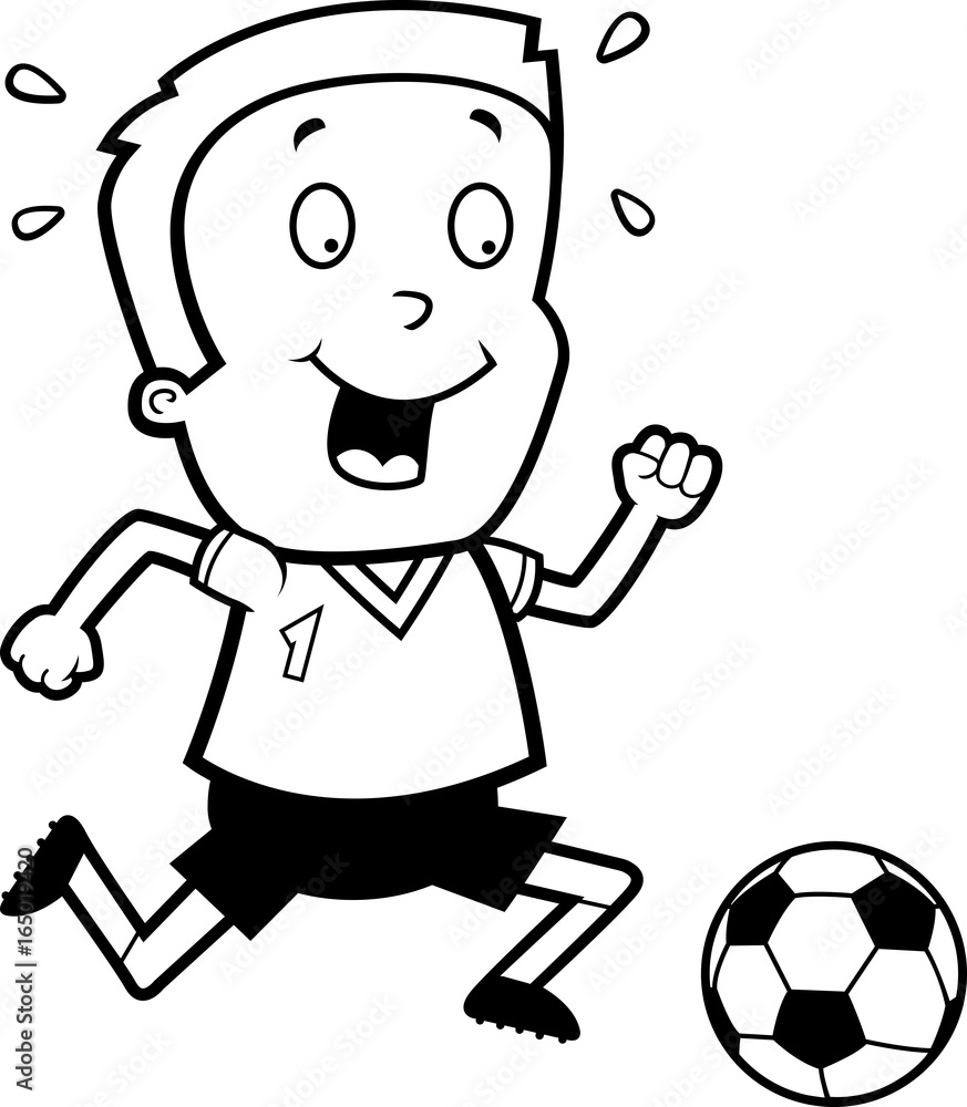 Child Playing Soccer