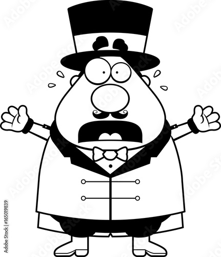 Cartoon Circus Ringmaster Panic