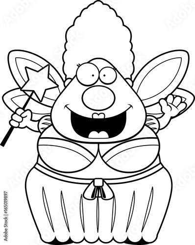 Cartoon Fairy Godmother Waving