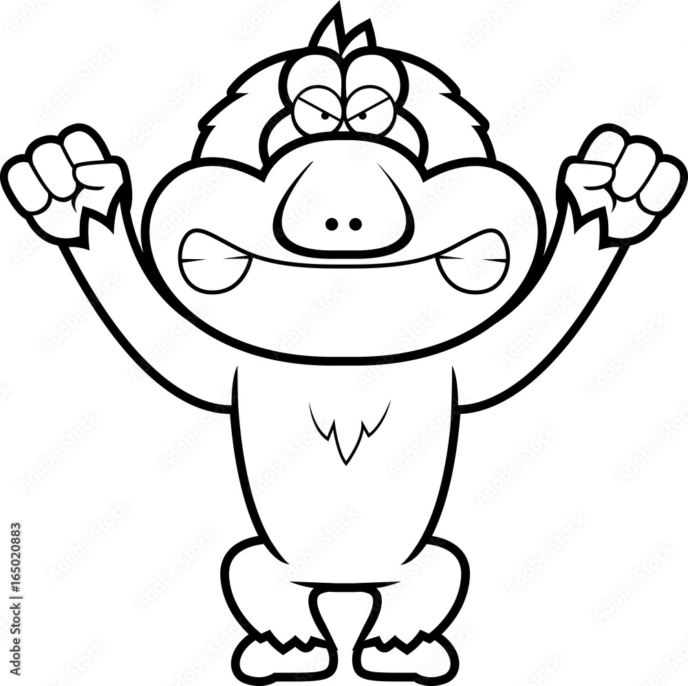 Angry Cartoon Macaque Angry Cartoon Macaque