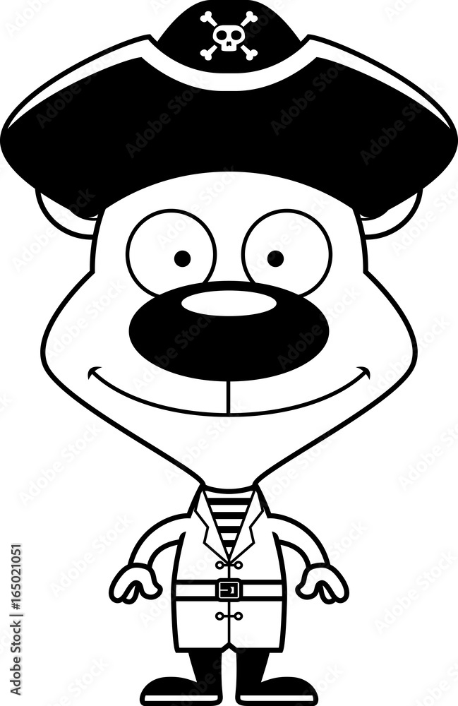 Cartoon Smiling Pirate Bear Cartoon Smiling Pirate Bear