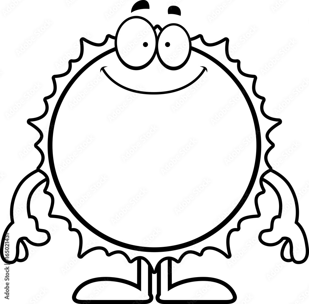 Fototapeta premium Happy Cartoon Sun