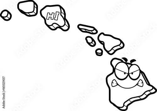 Cartoon Angry Hawaii