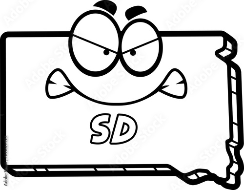 Cartoon Angry South Dakota