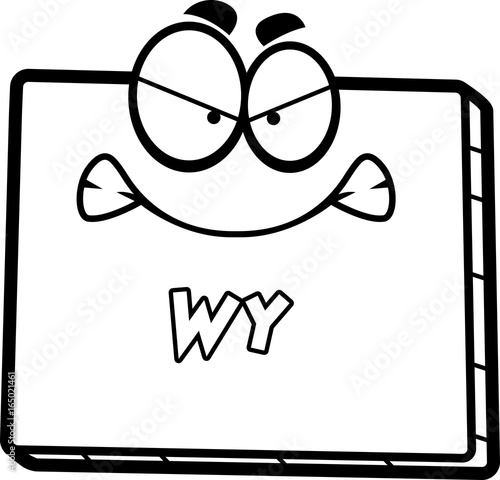 Cartoon Angry Wyoming