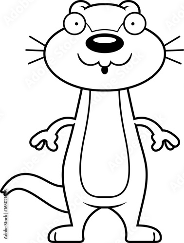 Surprised Cartoon Otter