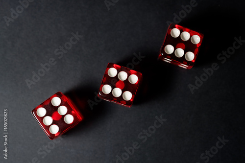 Red Sic Bo gambling  dice photo