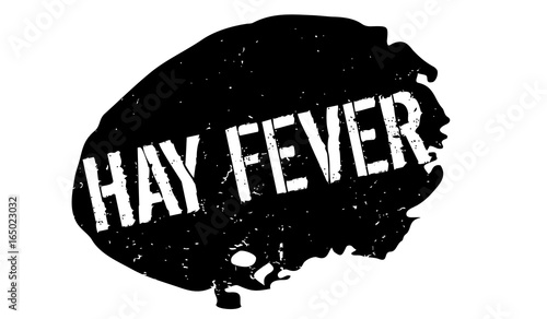 Hay Fever rubber stamp. Grunge design with dust scratches. Effects can be easily removed for a clean, crisp look. Color is easily changed.