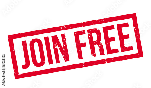 Join Free rubber stamp. Grunge design with dust scratches. Effects can be easily removed for a clean, crisp look. Color is easily changed.