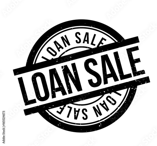 Loan Sale rubber stamp. Grunge design with dust scratches. Effects can be easily removed for a clean, crisp look. Color is easily changed.