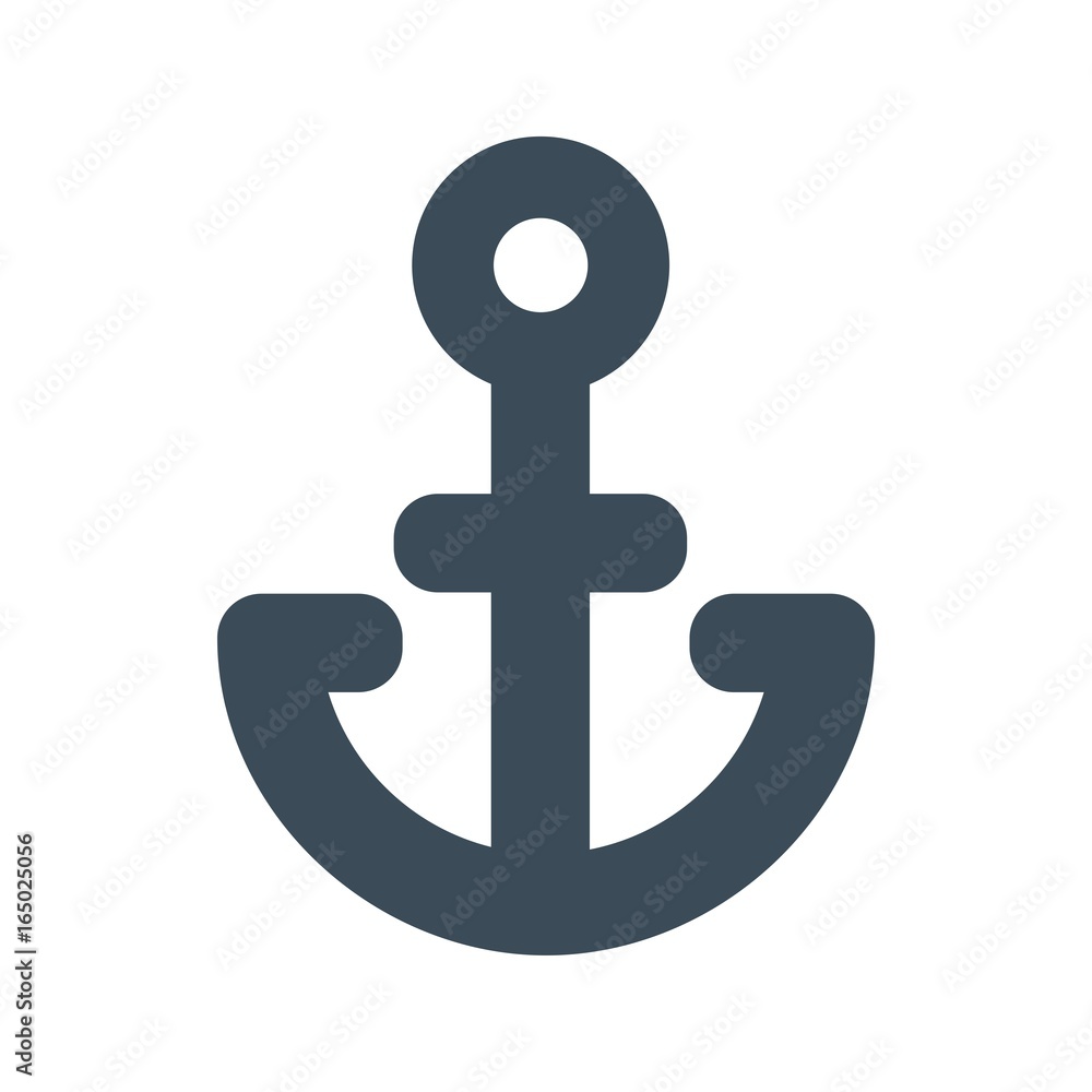 Anchor icon isolated on white background. vector illustration icon Anchor icon isolated on white background. vector illustration icon