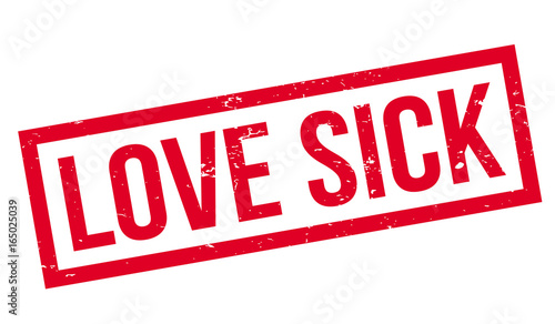 Love Sick rubber stamp. Grunge design with dust scratches. Effects can be easily removed for a clean, crisp look. Color is easily changed.